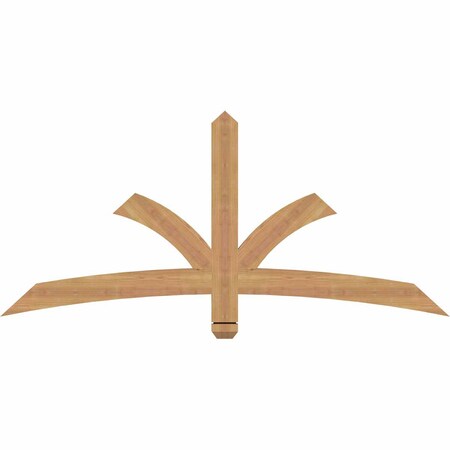 Ekena Millwork Davenport Timber Gable Bracket, Western Red Cedar, 60"W x 27"H x 1 1/2"D x 3 1/2"F, 11/12 Pitch GBW060X27X0204DAV00SWR